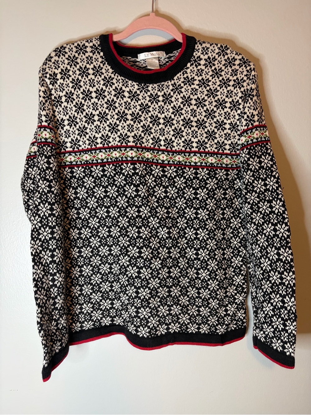 Vintage Le Moda 100% cotton Crewneck Pullover Sweater
